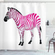 Savannah Animal Art Pink Zebra Shower Curtain Home Decor