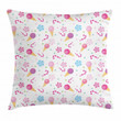 Sweets Ice Cream Candy Colorful Pattern Cushion Cover