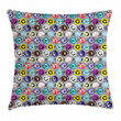 Modern Grunge Geometrical Colorful Pattern Printed Cushion Cover