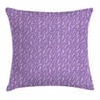 Lavender And Butterflies Pattern Printed Cushion Cover