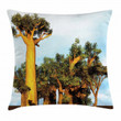 Tropical Baobabs Unique Tree Pattern Cushion Cover