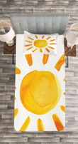 Watercolor Sun Childish 3D Printed Bedspread Set
