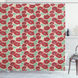 Watercolor Effect Poppy Pattern Shower Curtain Home Decor