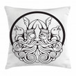 Odin Eye Patch Crow Art Pattern Printed Cushion Cover