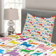 Abstract Stallions Wild 3D Printed Bedspread Set