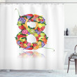 Fruitful 8 Colorful Pattern Shower Curtain Home Decor