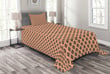 Diagonal Tile Square 3D Printed Bedspread Set