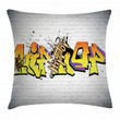 Funky Underground Font Hip Hop Printed Cushion Cover Home Decor
