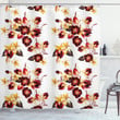 Seamless Floral Design White 3d Printed Shower Curtain Bathroom Decor