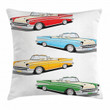 Roadsters Old Vintage Art Pattern Printed Cushion Cover