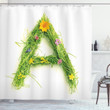 Life In Countryside A Letter Pattern Shower Curtain Home Decor