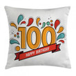 Growing Old Image Colorful Pattern Printed Cushion Cover
