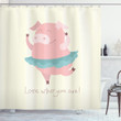 Love Who You Are With Ballerina Shower Curtain Home Decor