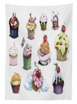 Yummy Cupcake Medley Printed Tablecloth Home Decor