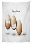 Funny Doodle Style Eggs Printed Tablecloth Home Decor