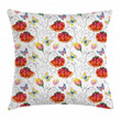 Natural Scene Butterfly Art Pattern Printed Cushion Cover