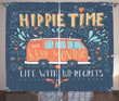 Hippie Time A Camper Pattern Window Curtain Home Decor