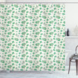Berries Leaves Botanical White 3d Printed Shower Curtain Bathroom Decor