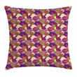 Vibrant Vintage Orchid Art Pattern Printed Cushion Cover