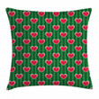 Love Green And Black Stripes Art Pattern Printed Cushion Cover