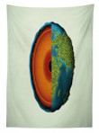 Composition Of The Earth Printed Tablecloth Home Decor