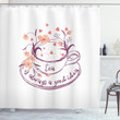 Herbs Flowers Hot Cup Shower Curtain