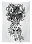 Deer Skull Feather Boho Printed Tablecloth Home Decor