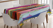 Vibrant Rainbow Design Pattern Printed Tablecloth Home Decor