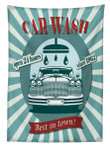 Car Wash Sign Commercial Art Printed Tablecloth Home Decor
