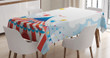 Circus Day Canvas Tent Printed Tablecloth Home Decor