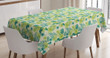 Hibiscus And Banana Leaves Printed Tablecloth Home Decor