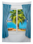 Tropical Beach Sun Palm Tree Printed Tablecloth Home Decor