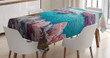 Vibrant Mediterranean Sea Photo Printed Tablecloth Home Decor