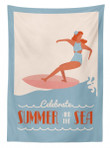 Summer And Sea Cartoon Printed Tablecloth Home Decor