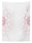 Pink Blossom Flower Printed Tablecloth Home Decor