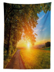 Tranquil Path At Sunset Photo Printed Tablecloth Home Decor
