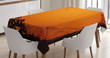 Halloween Pumpkin Scary Orange Pattern Printed Tablecloth Home Decor
