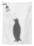 Showering Animal In White Printed Tablecloth Home Decor