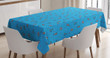Polka Dots Marine Blue Printed Tablecloth Home Decor