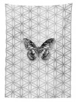Geometric Butterfly Gray Printed Tablecloth Home Decor
