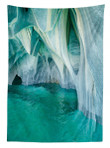 Marble Caves Lake Pattern Printed Tablecloth Home Decor