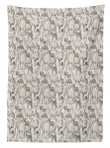 Savannah Mammals With Pattern Printed Tablecloth Home Decor