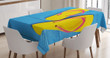 Yellow Flip Flops Pier Pattern Printed Tablecloth Home Decor