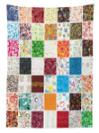 Patchwork Retro Style Collage Printed Tablecloth Home Decor