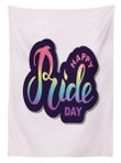 Happy Pride Day Wording Printed Tablecloth Home Decor