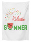 Welcome Summer Theme Printed Tablecloth Home Decor