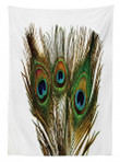 Close Up Peacock Feather Printed Tablecloth Home Decor
