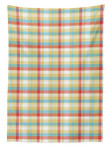 Colorful Shapes With Lines Pattern Printed Tablecloth Home Decor