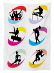 Sport Games Jogging Printed Tablecloth Home Decor