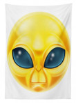 Alien Space Smiley Face Printed Tablecloth Home Decor